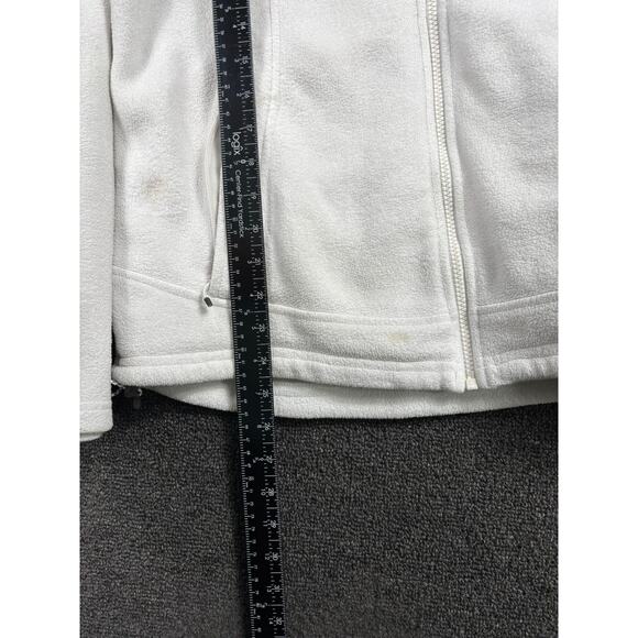 Cabelas Jacket Womens Large White Fleece Full Zip Polartec Outdoor Hiking Warm - Picture 7 of 7